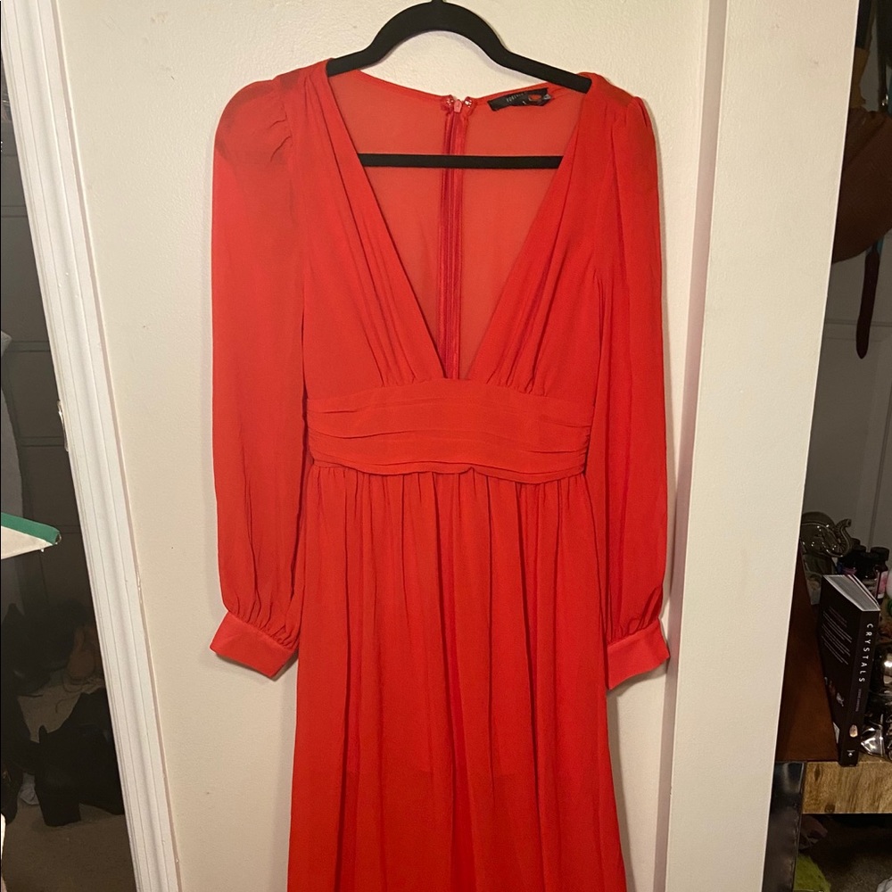 Beautiful red chiffon gown